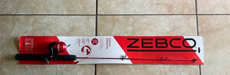 Катушка док демон красный рыболовства 2 фута удочка комбо легкий средний размер рыбы - Изображение 1 из 4