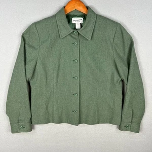 Chaqueta De Colección Pendleton 100% Lana Virgen Para Mujer 14 Pequeña Verde Botón Frontal EE. UU. - Imagen 1 de 10