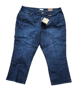 Coldwater Creek Natural Fit Capri Crop Jean Pants Size 16 New Denim Capris  - Picture 1 of 7