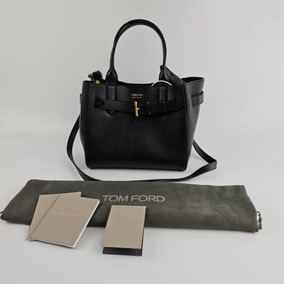 Bolso de Mano TOM FORD Audrey Pequeño Cuero Grano Negro Nuevo y Auténtico Foto 1 de 4