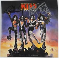 KISS JSA Paul Stanley Peter Criss Ace Autograph Signed Record Album Destroyer