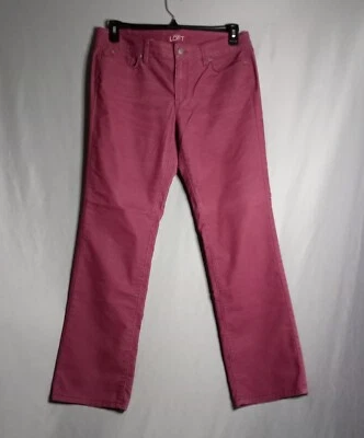 Pantalones Ann Taylor para mujer 12P malva modernos rectos suaves pana cepillada Foto 1 de 4