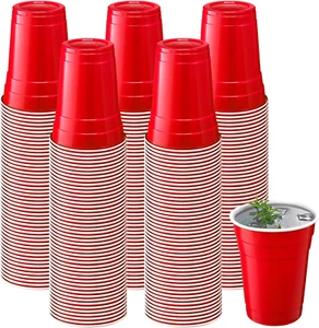 Zopeal 200 Count 18 Ounce Plastic Disposable Cups Beverage Drinking Cups, Heavy  - Picture 1 of 12