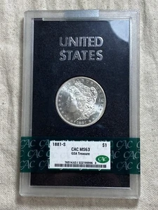 1881 (S) Hard Pack GSA Morgan Silver Dollar CACG MS63 Very Rare Non-CC Issue - Bild 1 von 8