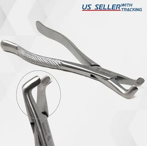 GERMAN DENTAL TOOTH SURGERY EXTRACTING FORCEPS #222 SERRATED ANGLED BEAKS - Picture 1 of 3