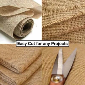 Hessian Fabric Woven Natural Jute Burlap Garden Craft Sack Upholstery 58' Meter - Picture 1 of 12