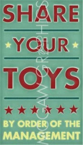 Impresión artística dorada Share Your Toys John W 20x12 - Imagen 1 de 1