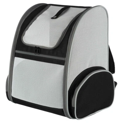 Trixie Rucksack Chloe für Hunde hellgrau/schwarz, 39x43x27 cm, 8 kg - Bild 1 von 4