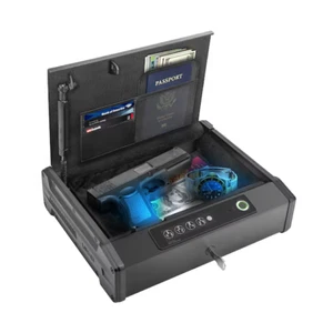 Caja fuerte inteligente LOCKLY con acceso rápido con un solo toque PGV528WMB negra NUEVA sellada rápida - Imagen 1 de 7