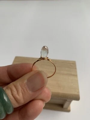 Anillo envuelto en alambre artesanal tamaño 8 Foto 1 de 4