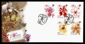 DR WHO 2011 SINGAPORE FDC WOC ANIV ORCHID FLOWER CACHET COMBO $2 m17432 - Picture 1 of 2