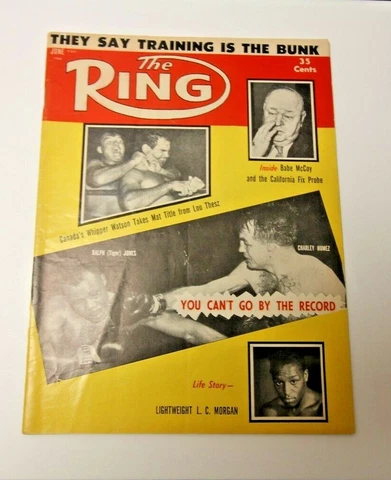 THE RING 1956 TIGER JONES COVER BOXING MAGAZINE RARE COOL DECENT CONDITION Cover