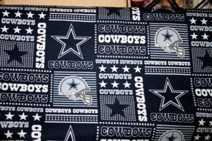 60 INCH WIDE DALLAS COWBOYS  NFL - 1/2 YARD 18X60 100% COTTON FABRIC - Picture 1 of 5