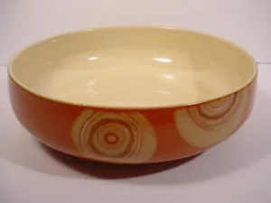 Denby Fire Chilli Pasta Serving Bowl Orange Swirl 9 1/2" - Picture 1 of 10