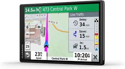 Garmin DriveSmart 55 and Traffic GPS Navigator, 5.5” Black 010-02037-02 - No Map - Image 1 of 4