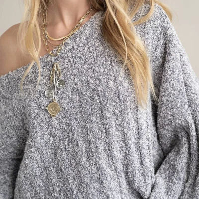 NWT Free People Good Day Charcoal Top Sz. S - Image 1 of 4