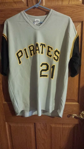 Roberto Clemente Jersey -Grey - Adult Extra Large (XL) - SGA- Pittsburgh Pirates Cover