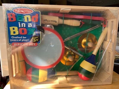 Melissa & Doug #488 Band-in-a-Box Clap! Clang! Tap! Juego de 10 piezas y caja de madera Foto 1 de 4