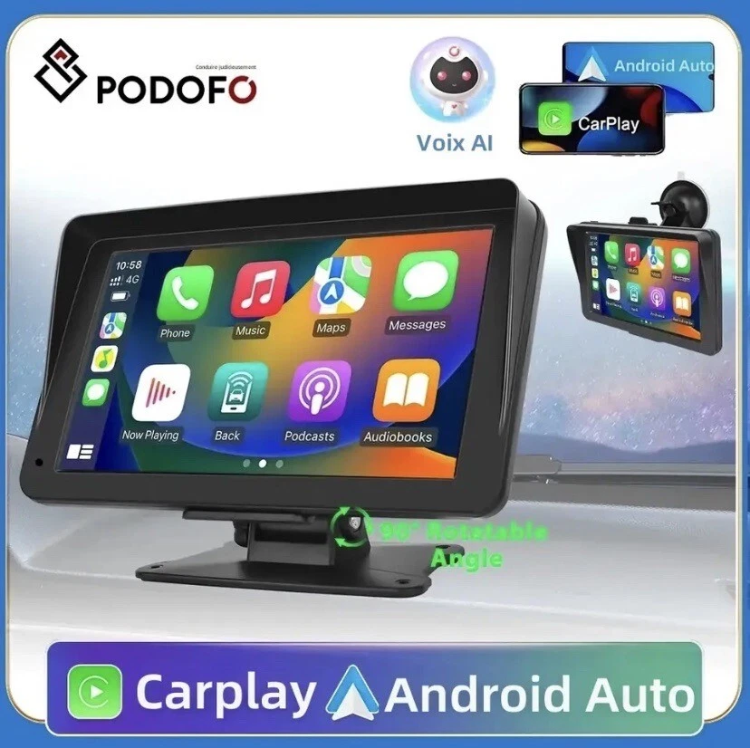 Apple CarPlay & Android Auto, Écran tactile ,USB, AUX, Caméra de recul, 7" - Photo 1/4