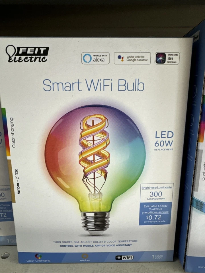 Feit Electric 60W G30 Spiral Filament Led Smart Bulb 1Pk - Image 1 of 1