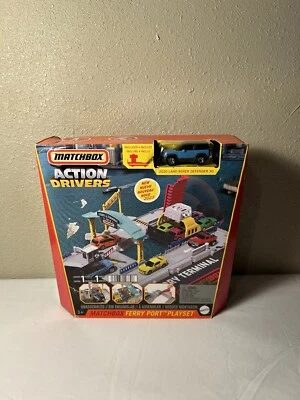 Matchbox Action Drivers Ferry Port Playset With 2020 Land Rover Defender 90 Car - Image 1 of 4