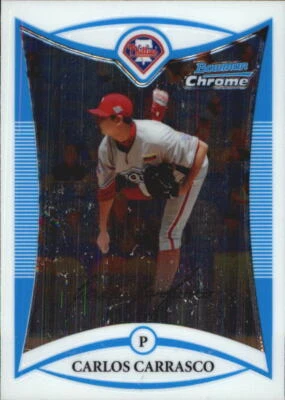 2008 Bowman Chrome Draft Prospects #BDPP66 Carlos Carrasco FG RC Card - Image 1 of 2