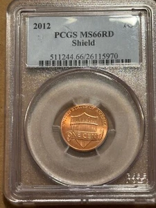 2012-P Lincoln PCGS MS66RD Shield tone - Picture 1 of 2