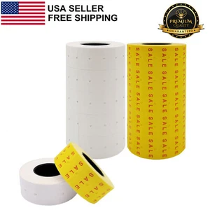 Motex  1 Line 10,000 Blank Price and Date Gun Labels For MX-5500 & Perco WHT+SAL - Picture 1 of 8