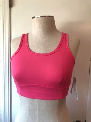 Sujetador deportivo Z by Zella rosa neón brillante talla mediana nuevo con etiquetas Foto 1 de 4