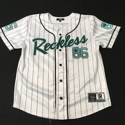 Camiseta a rayas Young & Reckless Y&R Heavy Hitters #86 talla mediana Foto 1 de 4