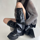 leggings zippés femmes gothiques en faux cuir pour femmes bottes punk couvre chaussettes douces