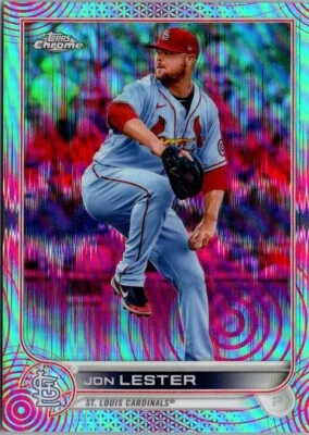 Jon Lester 2022 Topps Chrome Sonic AQUA/PINK PULSE Refractor  /199 Card #187 - Image 1 of 2