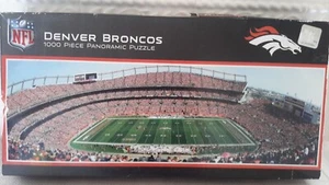 Denver Broncos Stadium NFL 1000 Pc Panoramic Jigsaw Puzzle by Master Pieces New - Picture 1 of 7
