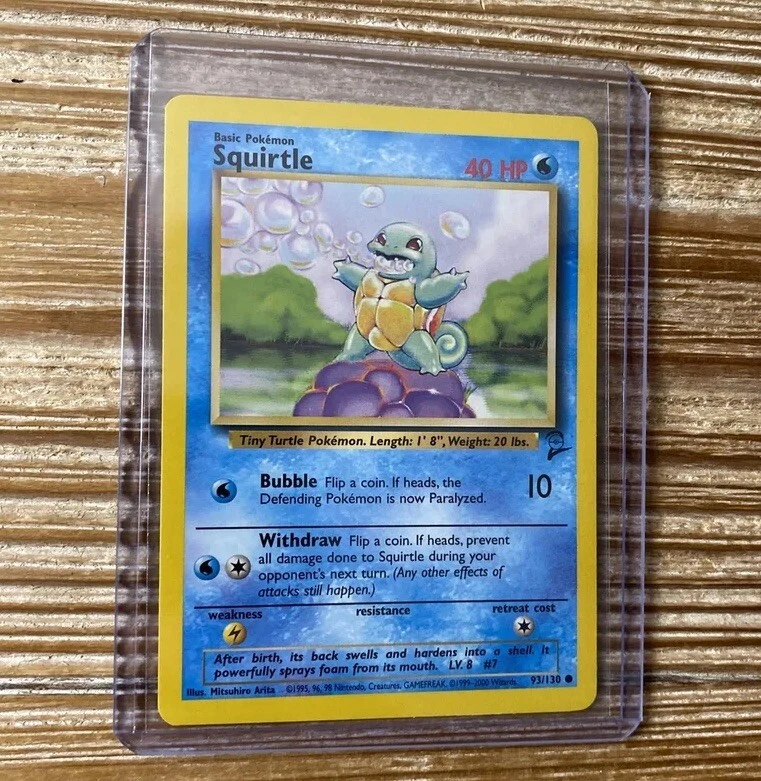 Squirtle Base Set 2 93/130 Common Pokemon Card NM-Mint - Image 1 of 2
