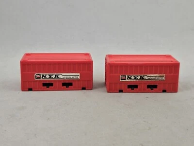 Matchbox 2 x PSI Container in rot N.Y.K. Worldwide Service - Bild 1 von 4