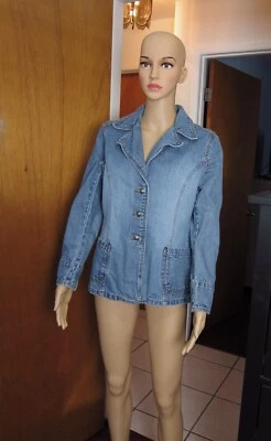 Chaqueta de mezclilla para mujer Faded Glory 1972 edición especial Bazer 2 bolsillos talla pequeña Foto 1 de 4