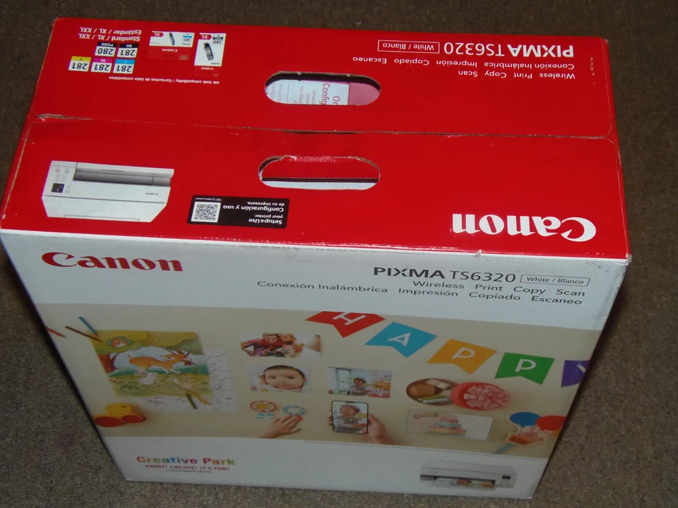 New Canon TS6320 All-In-One Wireless Color Printer White - Image 1 of 1