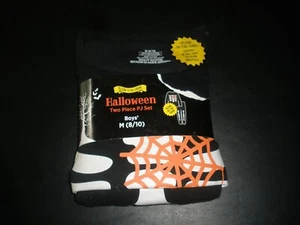 New Boys 2 Piece PJ Set Halloween M (8/10) Glow in the Dark Black (81) - Picture 1 of 4