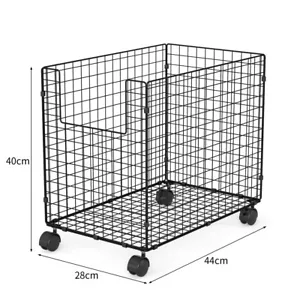 Clothes Washing Cart Metal Laundry Trolley Movable Clothes Basket with Wheels - Picture 1 of 7