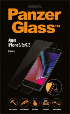 PANZERGLASS Panzer Privacy Tempered Glass Protector for Apple iPhone SE 2020 iPhone 8 7