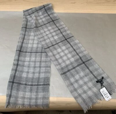 Bufanda de cachemir para mujer Saks Fifth Avenue gris claro (gris LT) talla NS SCW-3964 Foto 1 de 4