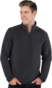 Men’s Quarter Zip Pullover Performance Long Sleeve Shirt - 3X & 4X - 2 Colors - Picture 1 of 5