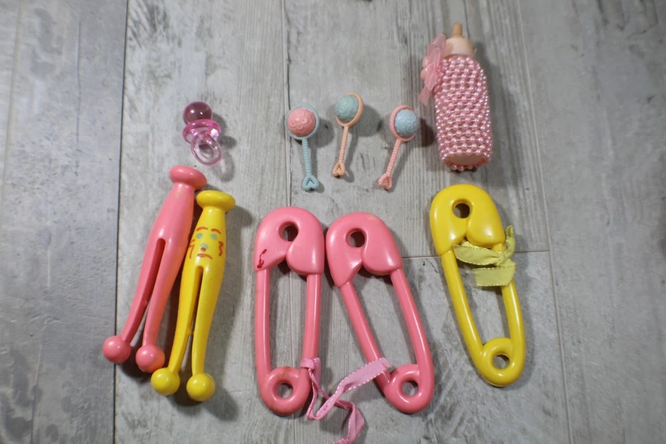 10 Decoraciones Vintage Cupcake Pastel Baby Shower Plástico Duro Rosa Azul Amarillo Foto 1 de 4