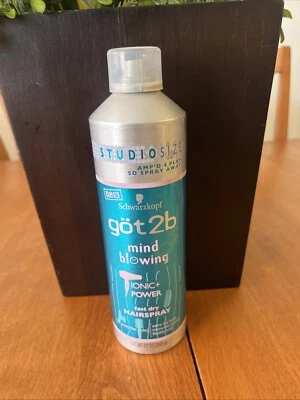 NUEVO spray para el cabello de secado rápido Schwarzkopf Got2b Mind Blowing 12 oz TAMAÑO ESTUDIO Foto 1 de 4