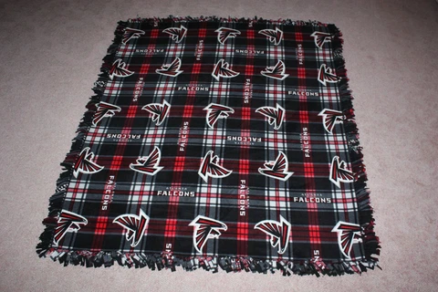 NFL ATLANTA FALCONS Double-Thick Fleece Bedspread/Blanket/Throw - 67"x57" Cover