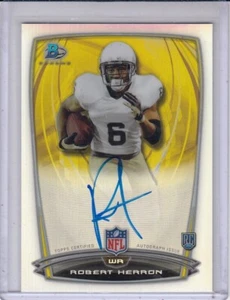 ROBERT HERRON 2014 Bowman Chrome Rookie Auto College Refr #31 RC Wyoming Cowboys - Picture 1 of 2