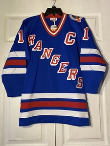 Authentic Mark Messier New York Rangers(1993-94) Mitchell & Ness Jersey Size: 36 - Picture 1 of 12