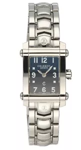 Charriol Columbus 910825 Black Arabic Dial Steel Rectangle Quartz Women's Watch - Picture 1 of 5