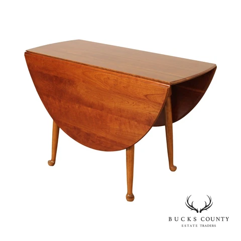 Stickley Vintage Early American Style Cherry Drop Leaf Table Cover