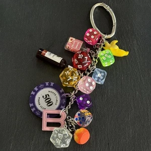 New hot selling lucky dice chips waist hanging keychain - Picture 1 of 11